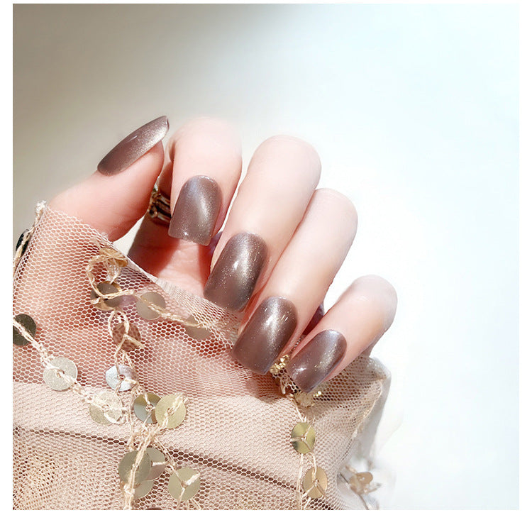 Fashion nail Finished Nail Beauty Internet Celebrity Same Ins Cat Eye Fake Nails Nail Stickers UV Nail L10