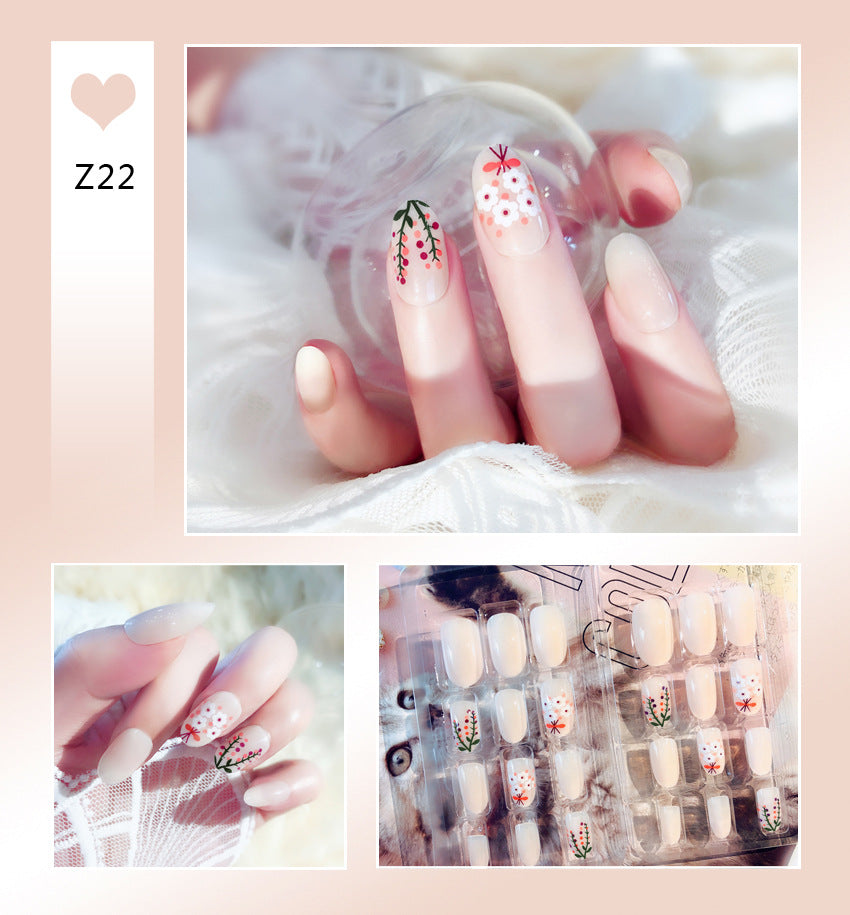 Fashion nail Tina Finished Nail Beauty Internet Celebrity Same Ins Fake Nails Nail Stickers Wear Nail Back Glue Collection Z