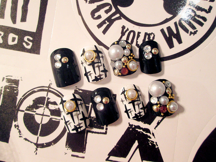 Fashion nail Nail Tips Finished Nail Beauty Fake Nails Nail Patch Finished Nail Stickers Fake Nails D4