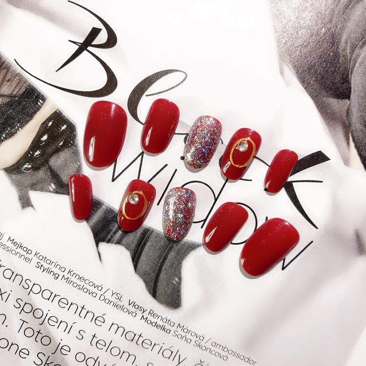 Fashion nail Nail Tips Finished Bride Fake Nails Fake Nails Pieces Manicure 24 Pieces Finished L34 UV Nail
