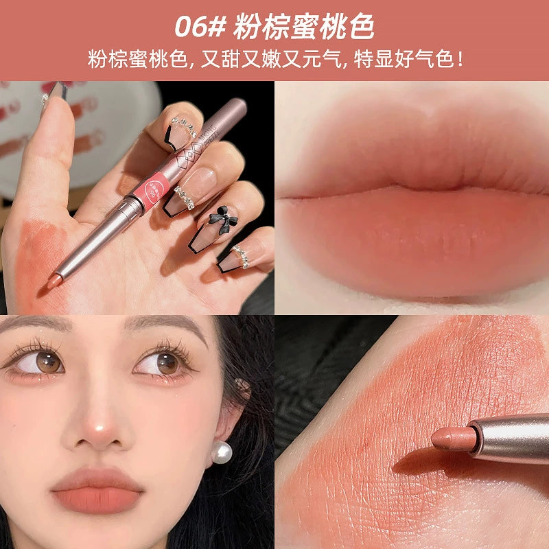 MK旋转口红唇线笔口红笔防水持久哑光女勾线唇笔彩妆小批量网红款