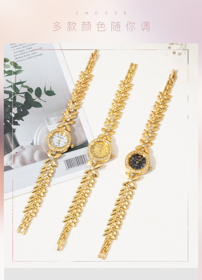 Fashion women's watchFashion Trend Ladies Fashion Watch European Style Popular Elegant Quartz Watch Women's Rhinestone Bracelet Band Watch 5776