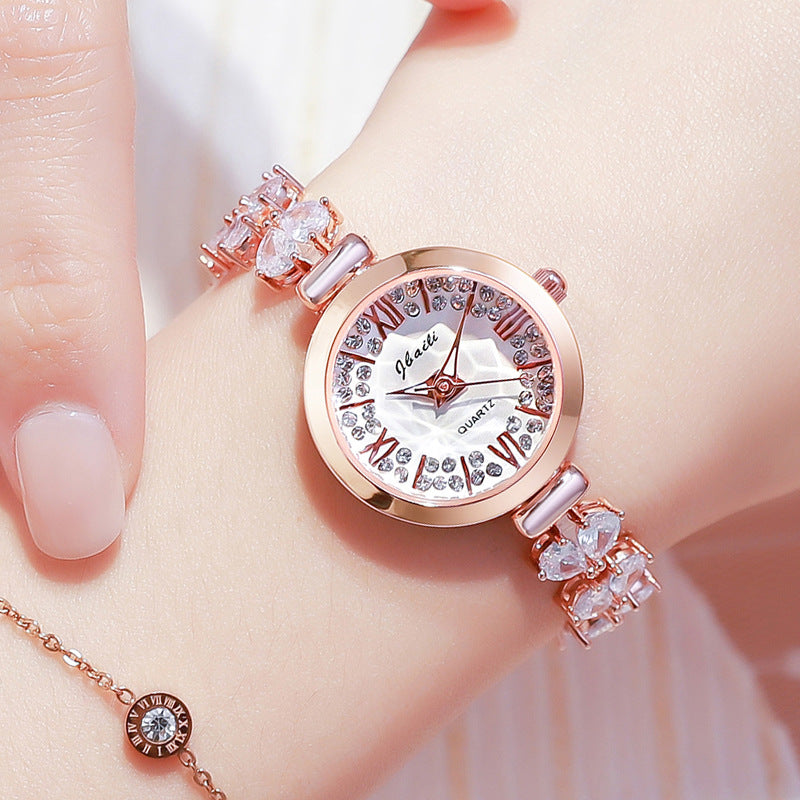 Women's fashion watch 2023 new fashion trend women's watch Korean casual explosive women's inlaid bracelet watch network red watch