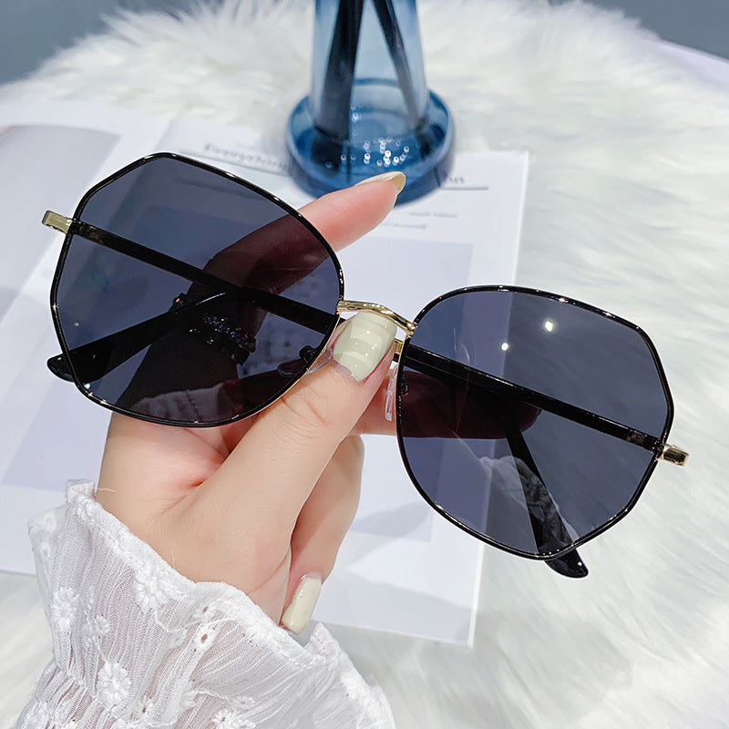 Women's fashion glasses2022新款偏光眼镜跨境女士墨镜韩版潮防紫外线ins太阳镜大脸显瘦