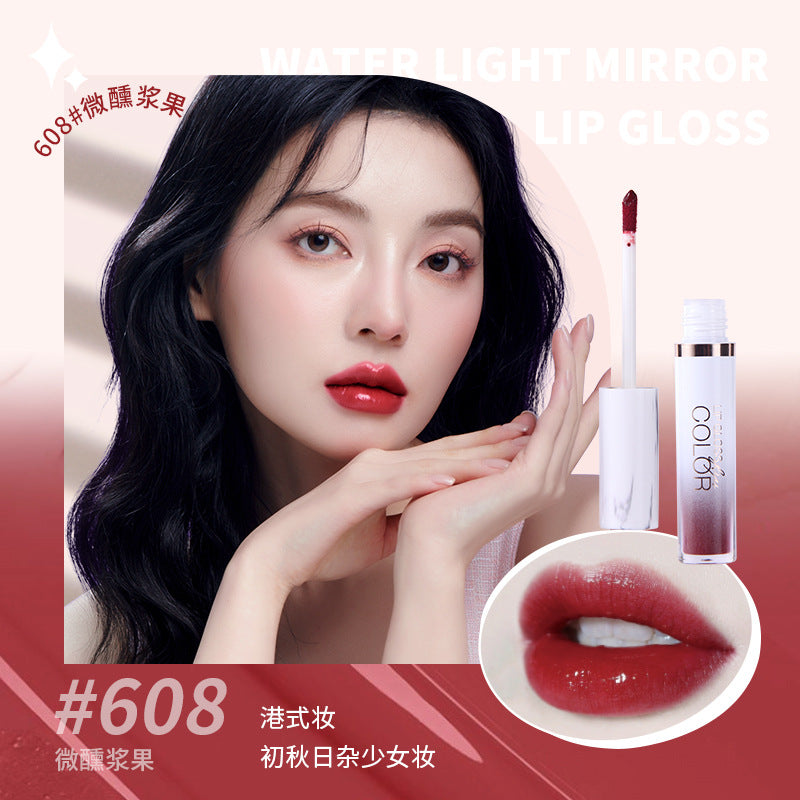 MANSLY晶透水光镜面口红唇釉唇彩持久显白不易沾杯秋冬轻薄滋润玻璃唇