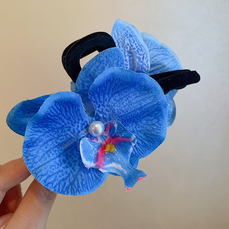 植绒花朵珍珠几何发夹森系甜美高级感抓夹小众百搭鲨鱼夹发饰批发