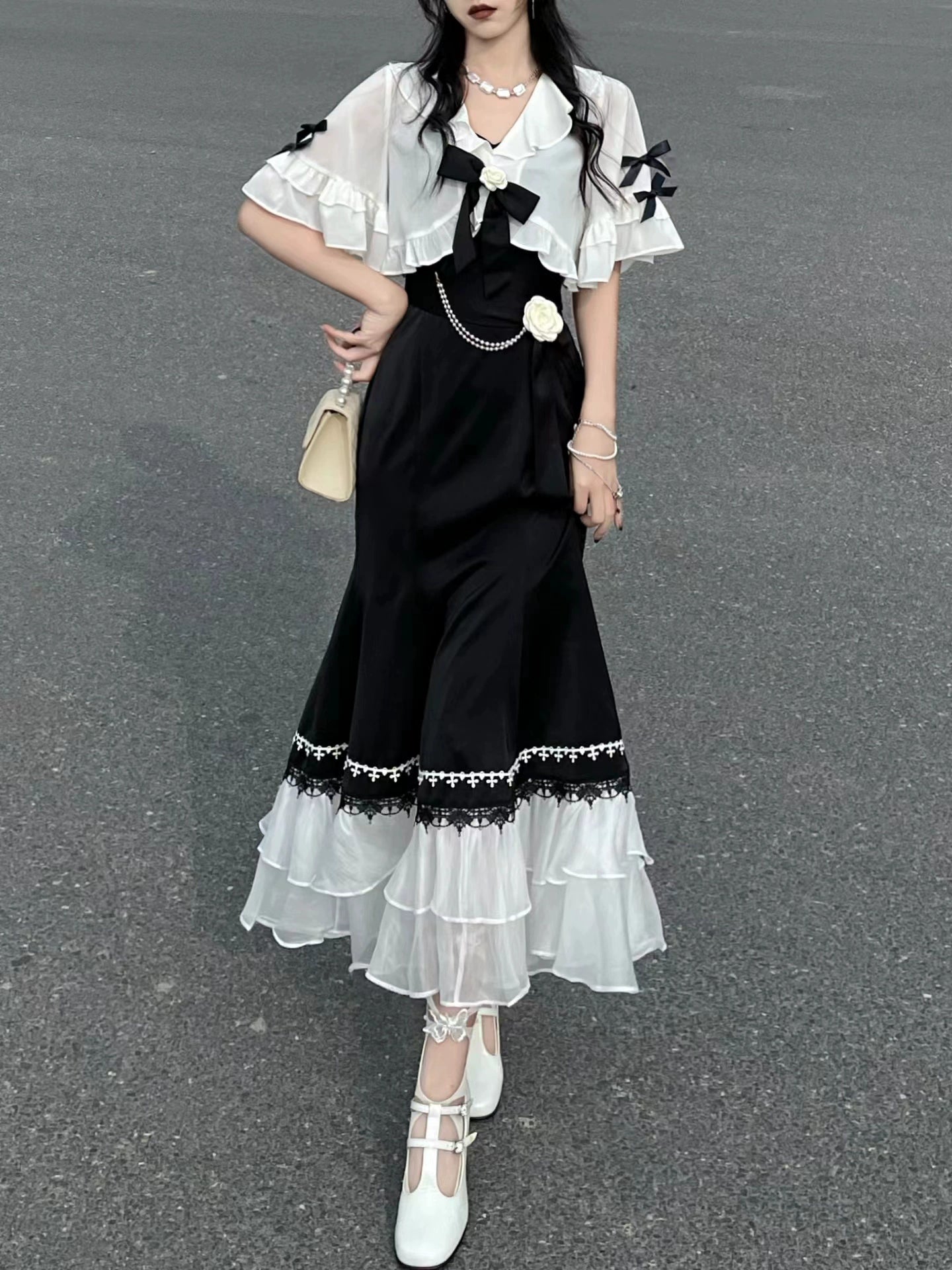 Fashion women's wear French Strap Dress Women's Summer 2024 New High-Grade Dress Daily Style Super Fairy Slimming Fishtail Dress