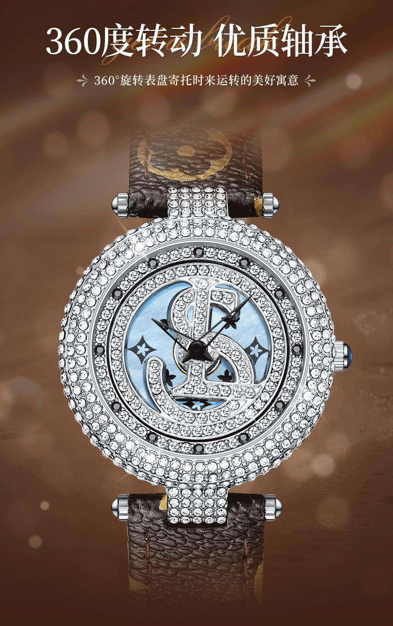 Fashion women's watchLive Broadcast Diamond-Embedded Affordable Luxury Fashion Good Luck Comes Starry Goddess Light Luxury High-Grade Waterproof Quartz Watch Women's Watch