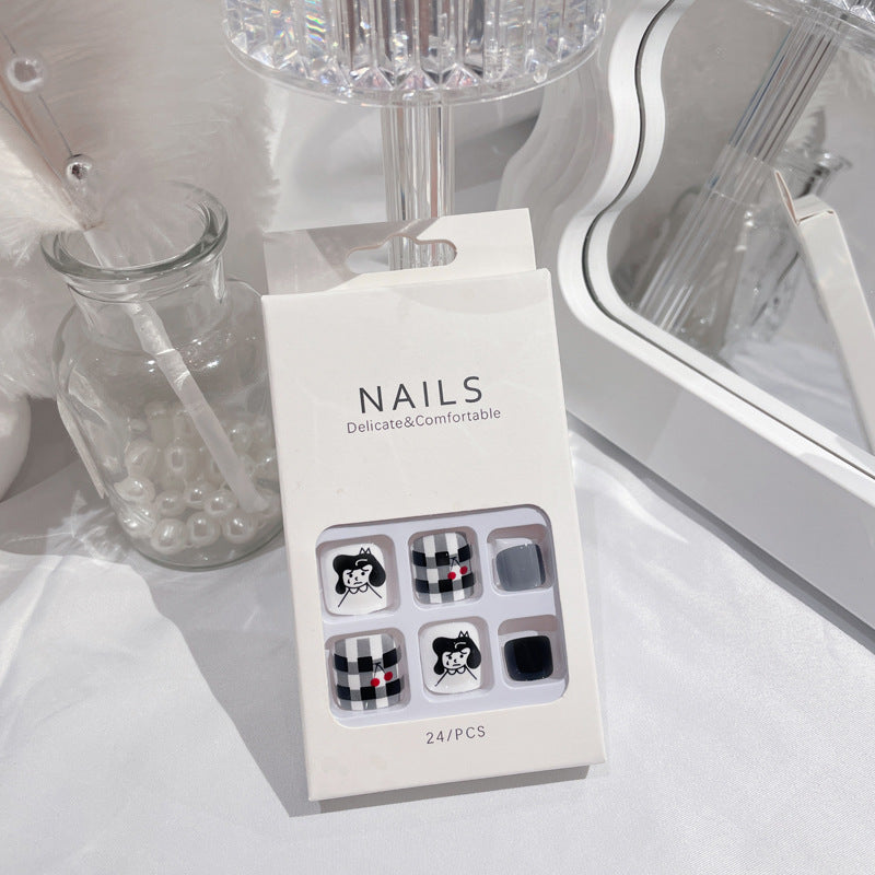 Fashion nail Fresh Manicure Wear Nail Ins Cute Girl Mori Style Nail Patch Toe Nail Toe Nail Manicure J9