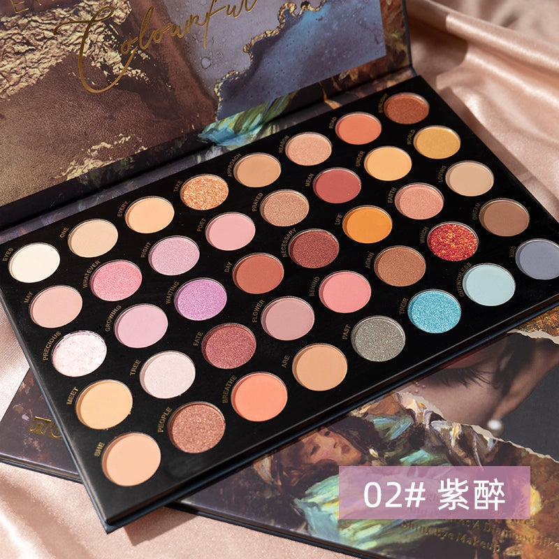 新款40色眼影盘彩妆盘全套化妆师专用大地色一盘多用艺考小众品牌