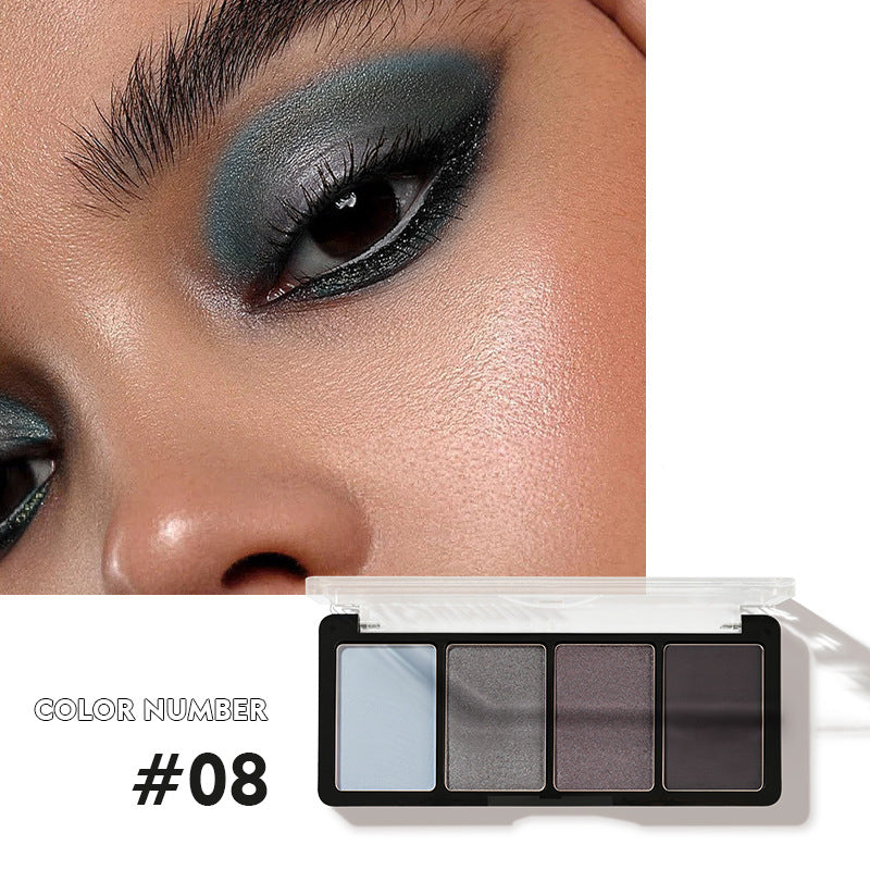 China Factory Direct supply Pudaier four-color Eyeshadow Earth Pearl Matte Gloss Eyeshadow tray (already matched color)