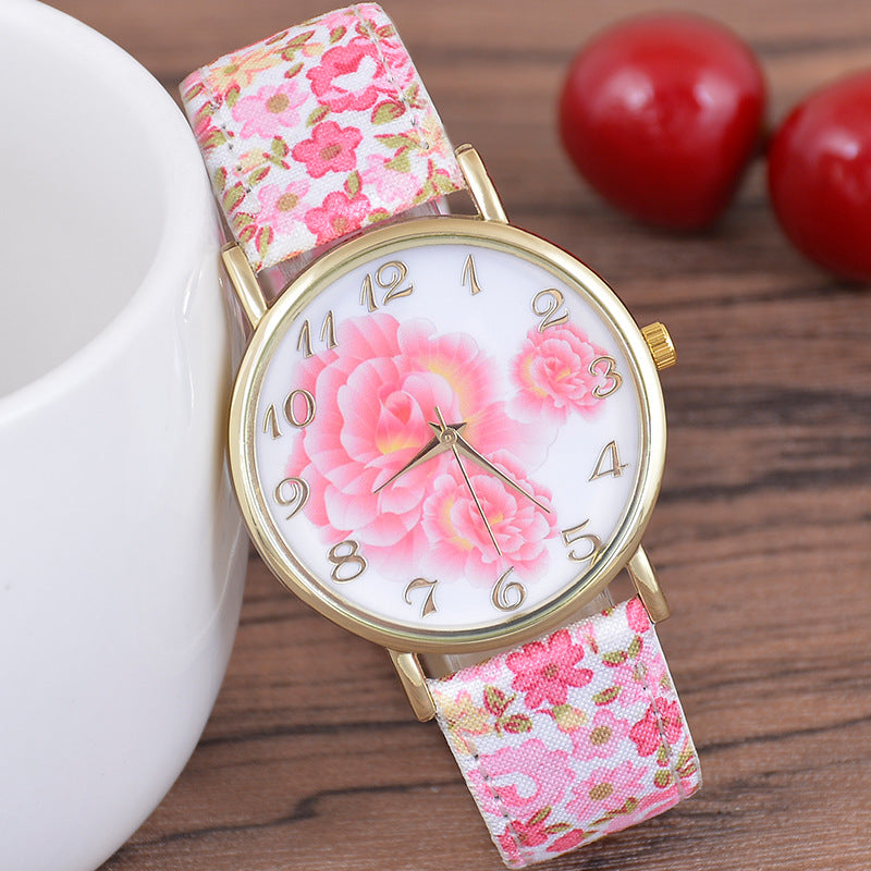 Fashion women's watchCross-Border Hot Selling Trendy Flower Woven Belt Quartz Watch Women's Fresh Flower Watch Fashion Wrist Watch Women's Watch Wholesale