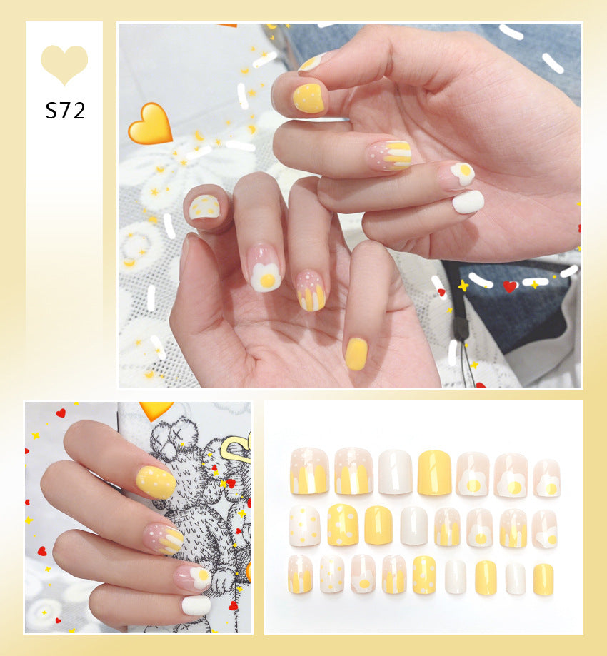 Fashion nail Tina Finished Nail Beauty Nail Patch 24 Pieces Fake Finger Finished Nail Cute Patch Finished Product Collection