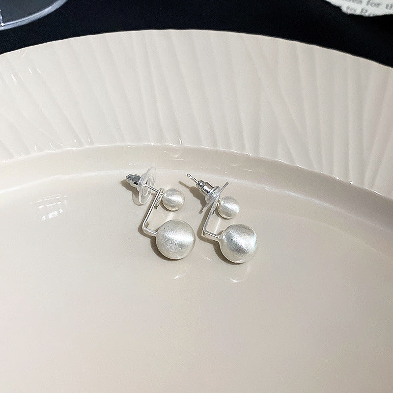 银针豆豆耳环韩国ins小众个性简约设计感耳钉时尚气质耳饰批发女