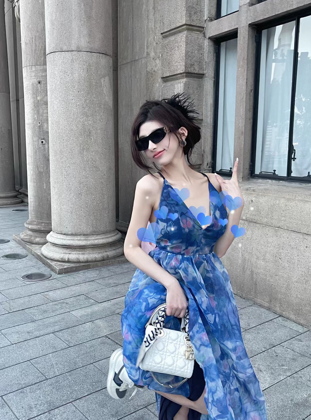 Fashion women's wear Pure Floral Strap Dress Women's Summer A- line Dress Long Dress Seaside Vacation Beach Dress Fairy Dress Sense of Atmosphere