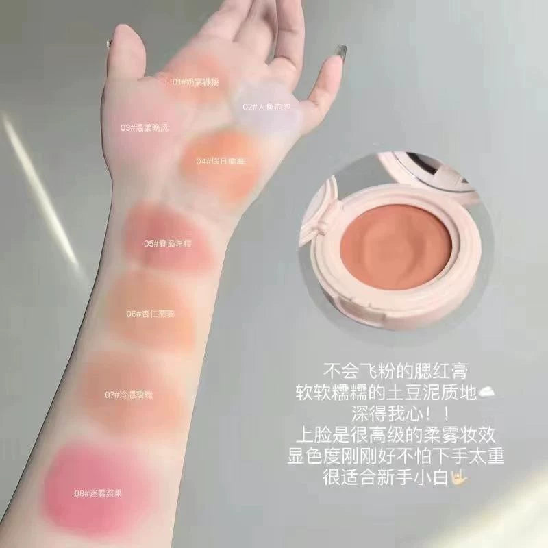 气垫腮红膏提亮肤色保湿持久自然少女感裸妆提亮肤色土豆泥胭脂女