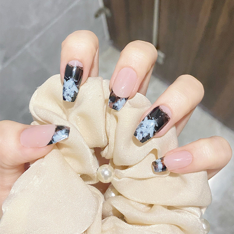 陨石拿铁欧美穿戴甲片美甲贴片指甲贴片假指甲穿戴美甲成品外贸款