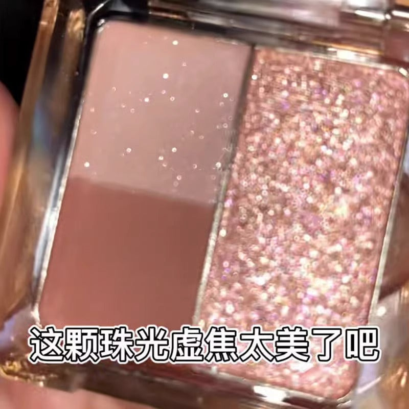 Maliit at katangi-tanging eyeshadow tray tatlong kulay pearlescent matte fine Earth Shine fairy eyeshadow