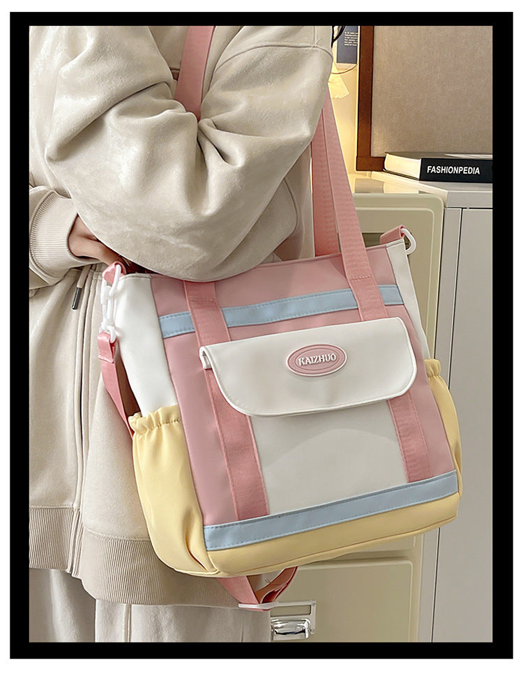 Dopamine Bag Free shipping Tattoo 2024 new high-value make-up bag ins dopamine college student fashion versatile shoulder messenger bag commuter bag
