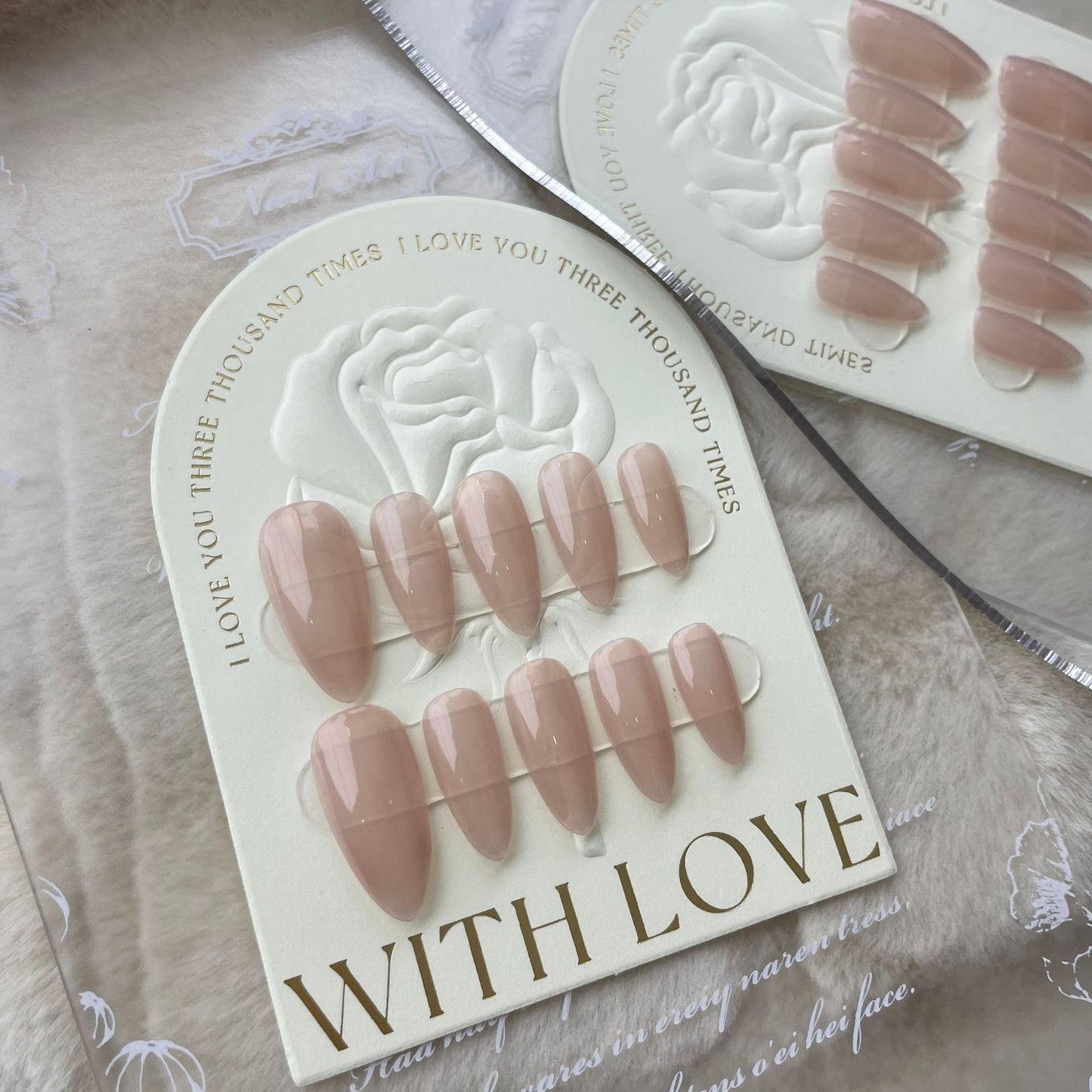 (reusable nail)Shangxin hand-worn armor factory straight hair high-end heavy industry Diablo charm snow long armor hand-made nail art wholesale products.