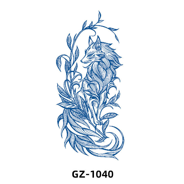 Free shipping Tattoo 2024 New Herbal Animal Tattoo Tattoo Sticker Semi-Permanent Pattern Half Sleeve Tattoo Waterproof Sweatproof Tattoo Sticker Paper