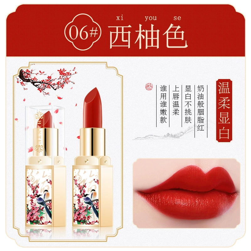 适合中老年人的口红自然中国风持久保湿防水持久不易脱色滋润复古
