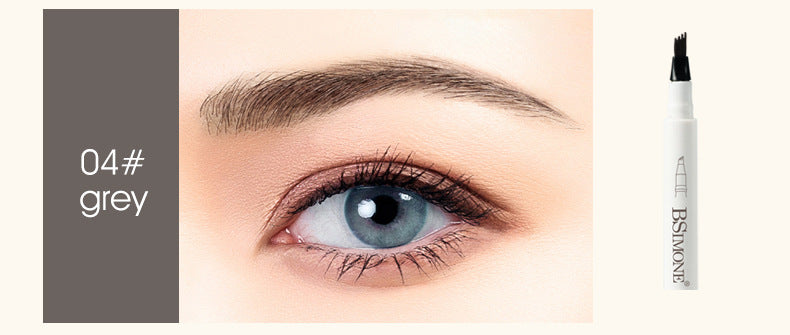 BSIMONE's best-selling makeup holding four pronged eyebrow pencil is waterproof, sweat resistant, and naturally won't take off makeup. It is a water-based eyebrow pencil