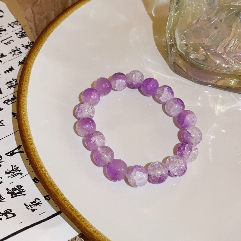 珠宝首饰网红款多巴胺彩色陶瓷手链小众ins百搭手串闺蜜diy手饰批发女