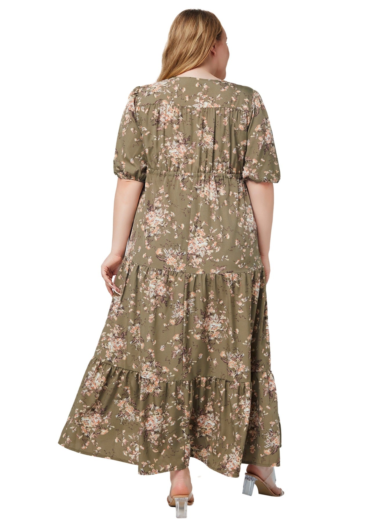 Fashion women's wear 2024 plus Size Women's Clothing Summer New Bohemian Print Loose Dress Sq0217