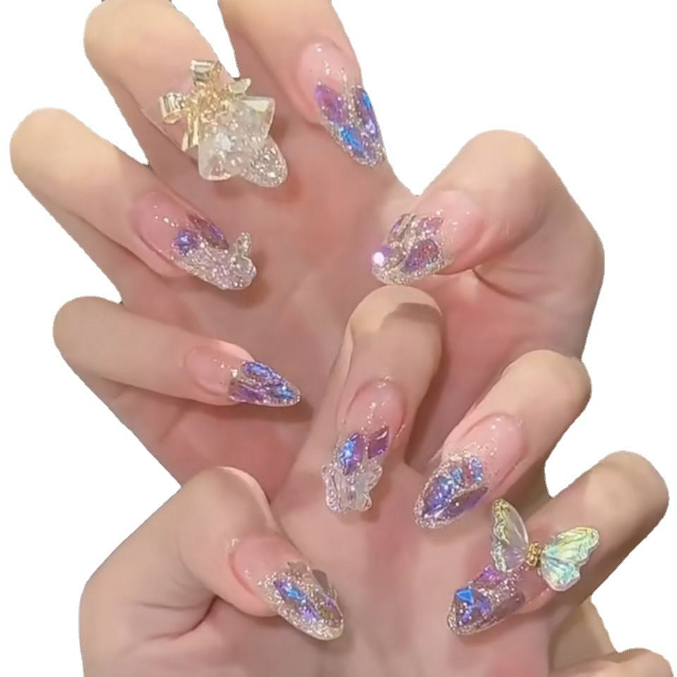 (Hand-Made Nail) Fake Nails Nail Stickers Fairy Smart Butterfly Bell Nail Art