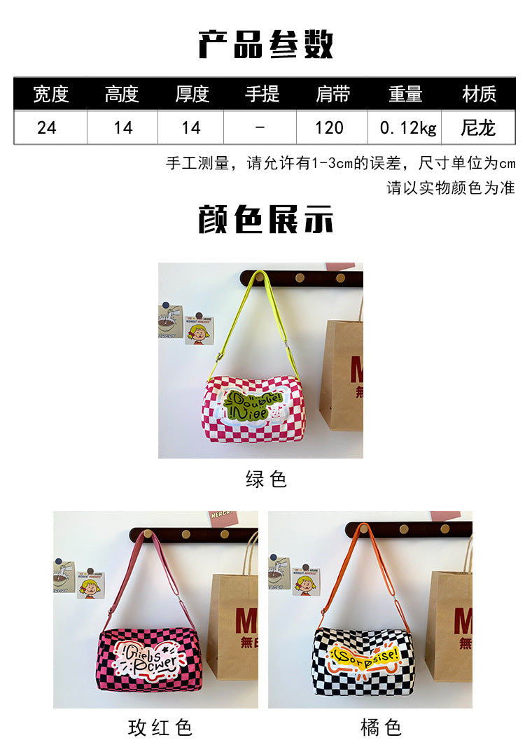 Dopamine Bag Free shipping Tattoo Niche dopamine bag women's 2024 new fashion versatile graffiti shoulder pillow bag sweet and cool girl messenger bag