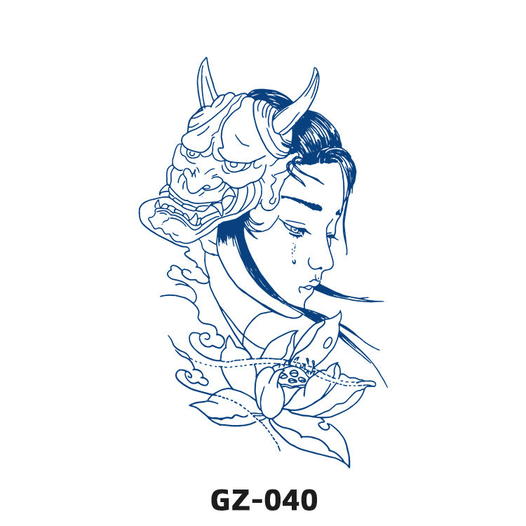 Free shipping Tattoo Factory in Stock Wholesale Herbal Semi-Permanent Tattoo Sticker Juice Tattoo Sticker Sweatproof and Waterproof Chest Tattoo Sticker