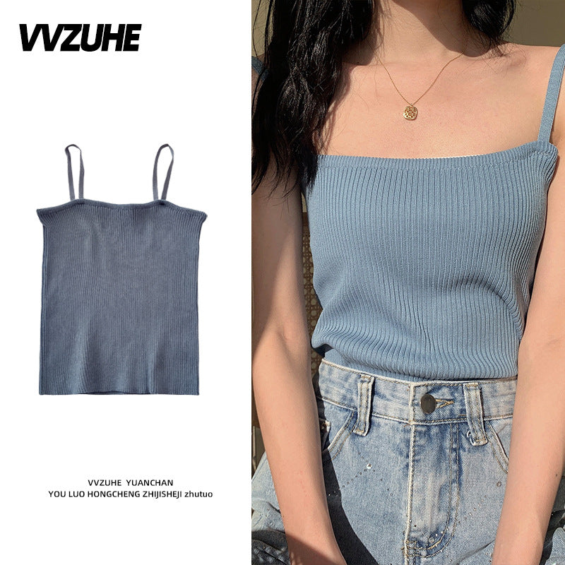 Dopamine tops Free shipping Tattoo Pink Dopamine Wear Seaside Small Suspender Female Sexy Neck Wear Vest Sweet Spicy Thai Top Spice Girl Summer