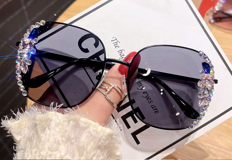 Women's fashion glasses 2023新款墨镜女士防晒防紫外线高级感大脸显瘦太阳眼镜潮牌夏时尚