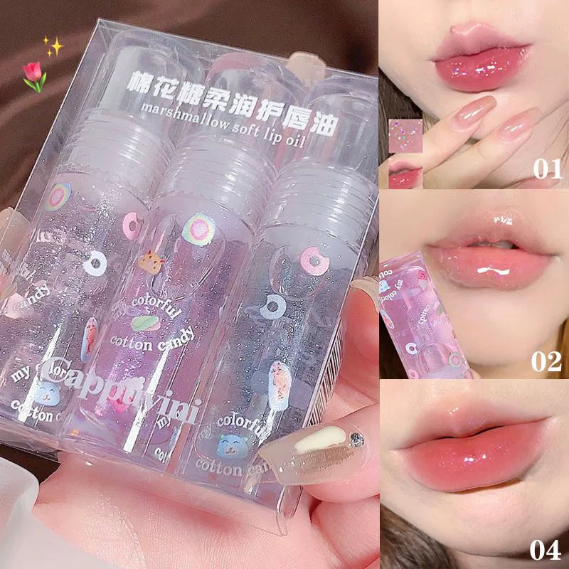 棉花糖柔润护口红唇油水光透亮滋润保湿哑光口红叠加嘟嘟唇女