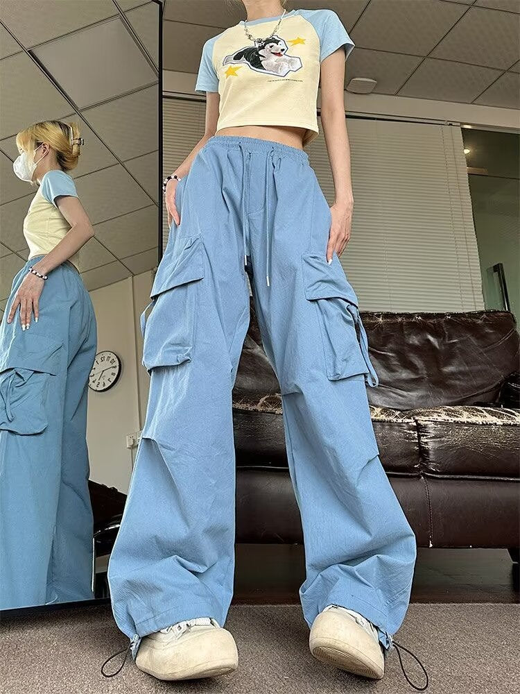 Dopamine pants Free shipping Tattoo Summer dopamine leggings women's 2024 new trend loose and thin wide-leg casual pants cross-border