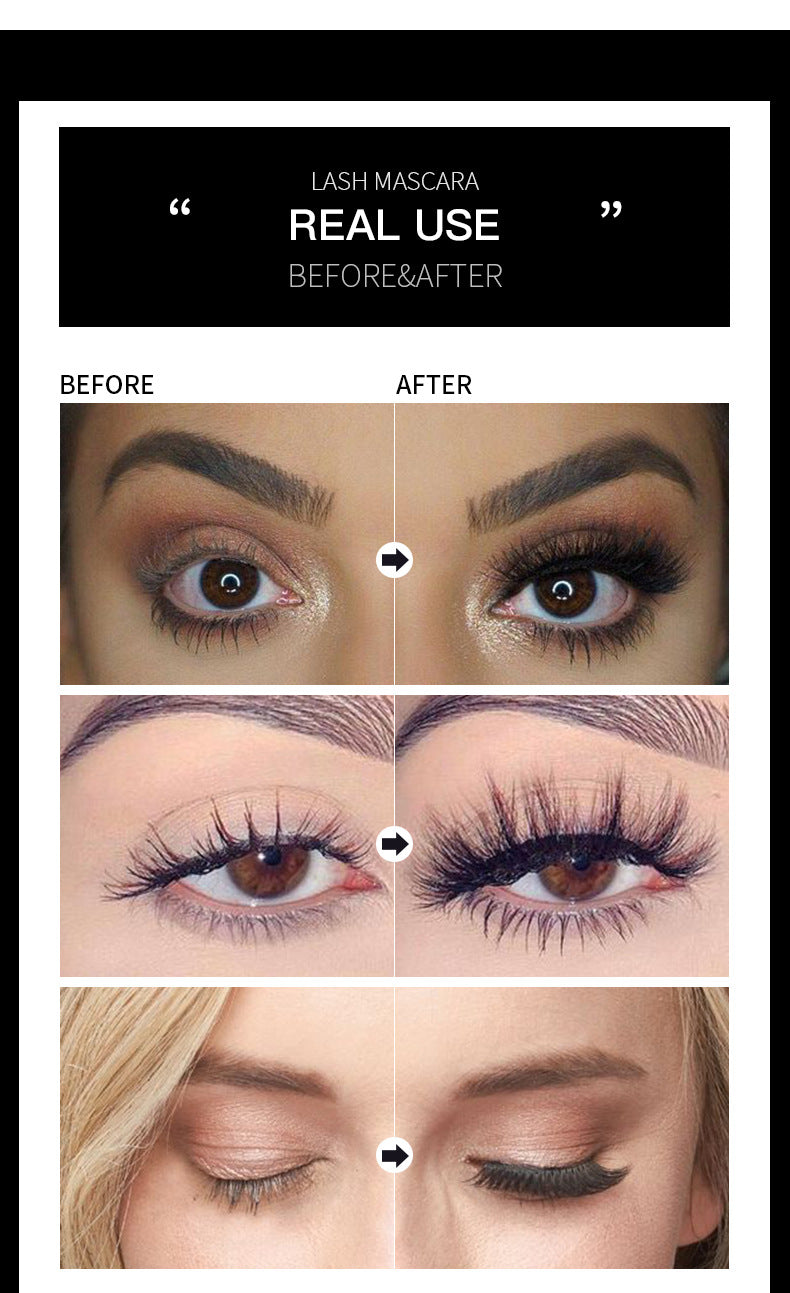 4D Mascara Volumizing, Slender and Curling, waterproof, sweat-proof Mascara