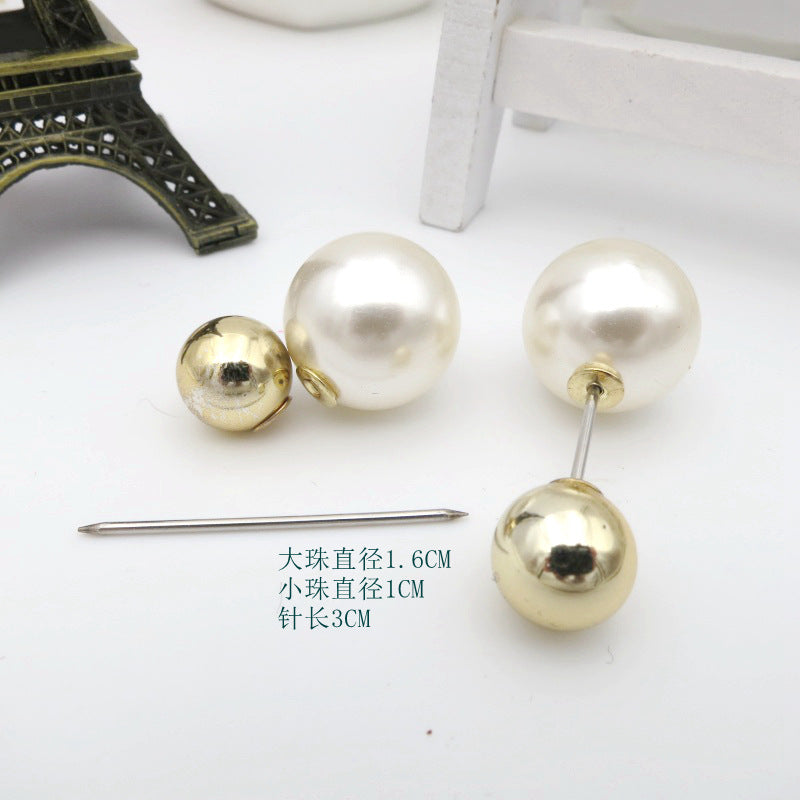 配饰胸针防走光珍珠胸针 女一字高档胸花别针蝴蝶插针丝巾扣 裙口收腰神器