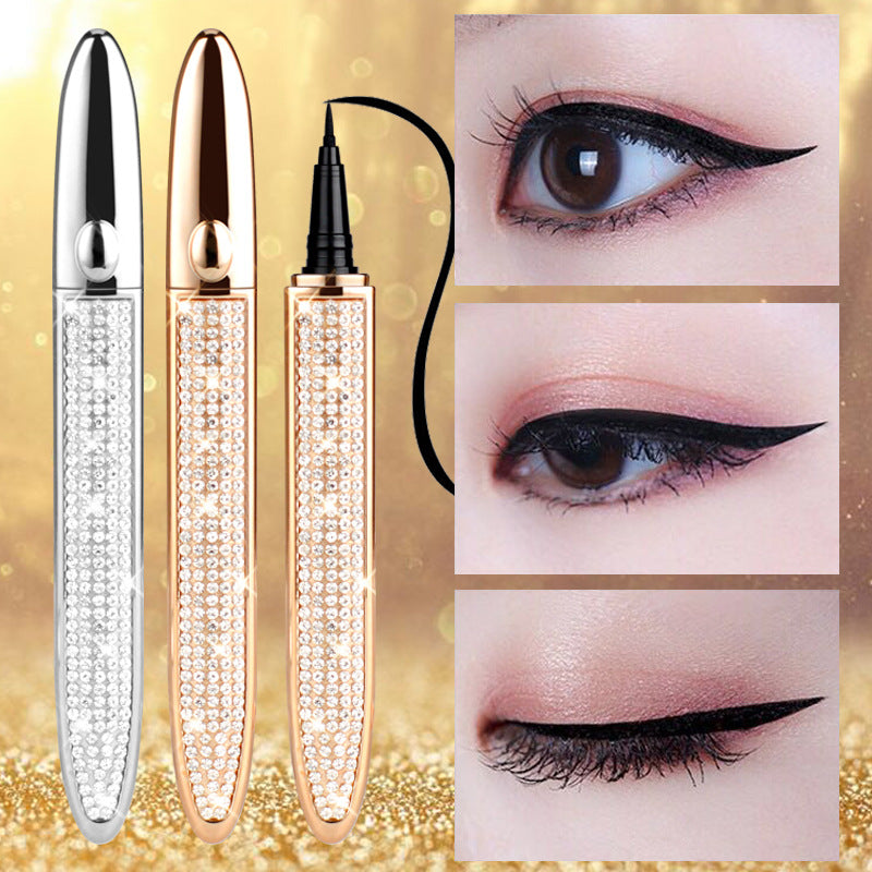 Diamond liquid eyeliner lasting waterproof, no smudging, no decolorization big eye setting beginners