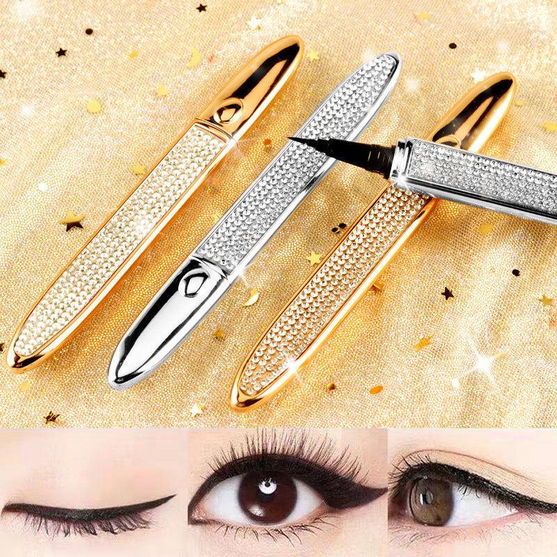Diamond liquid eyeliner lasting waterproof, no smudging, no decolorization big eye setting beginners
