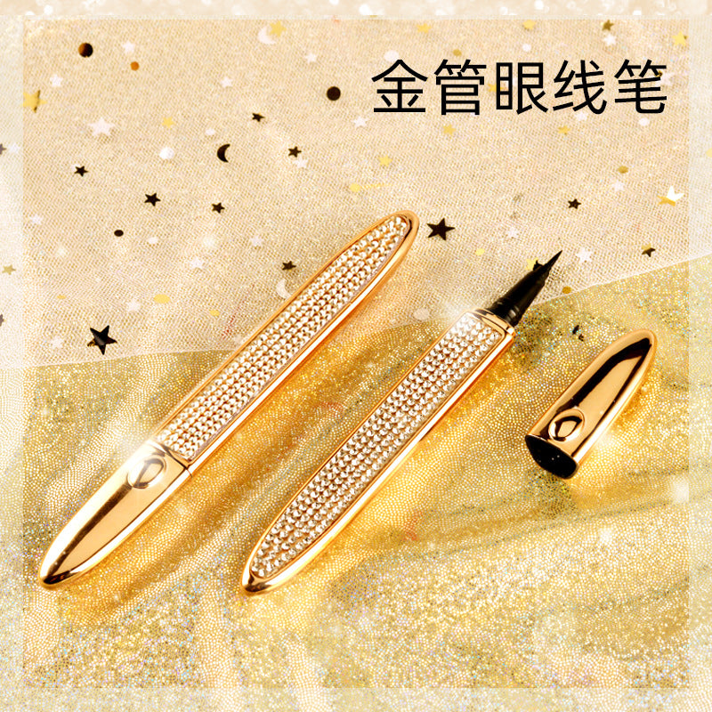 Diamond liquid eyeliner lasting waterproof, no smudging, no decolorization big eye setting beginners