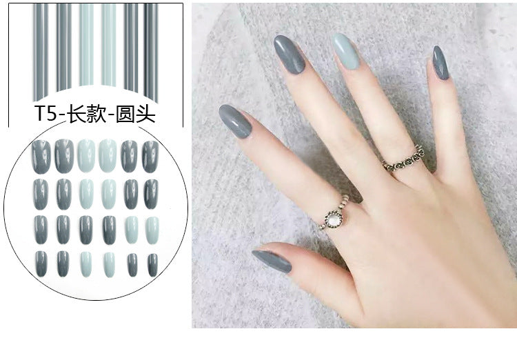 Fashion  nail Internet Celebrity Fake Nail Patch Wear Armor Finished Product Nail Tip Nail Stickers Disassembly Nail Patch Female Removable Nail Stickers T
