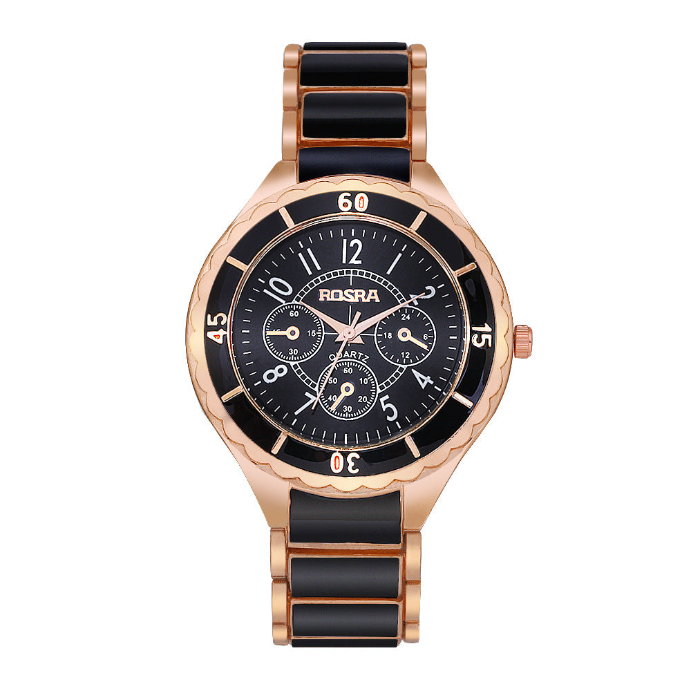 Fashion women's watchFactory in Stock Fashion Trend Steel Strap Couple Watch Promotion Korean Men's and Women's Couple Watches Quartz Watch
