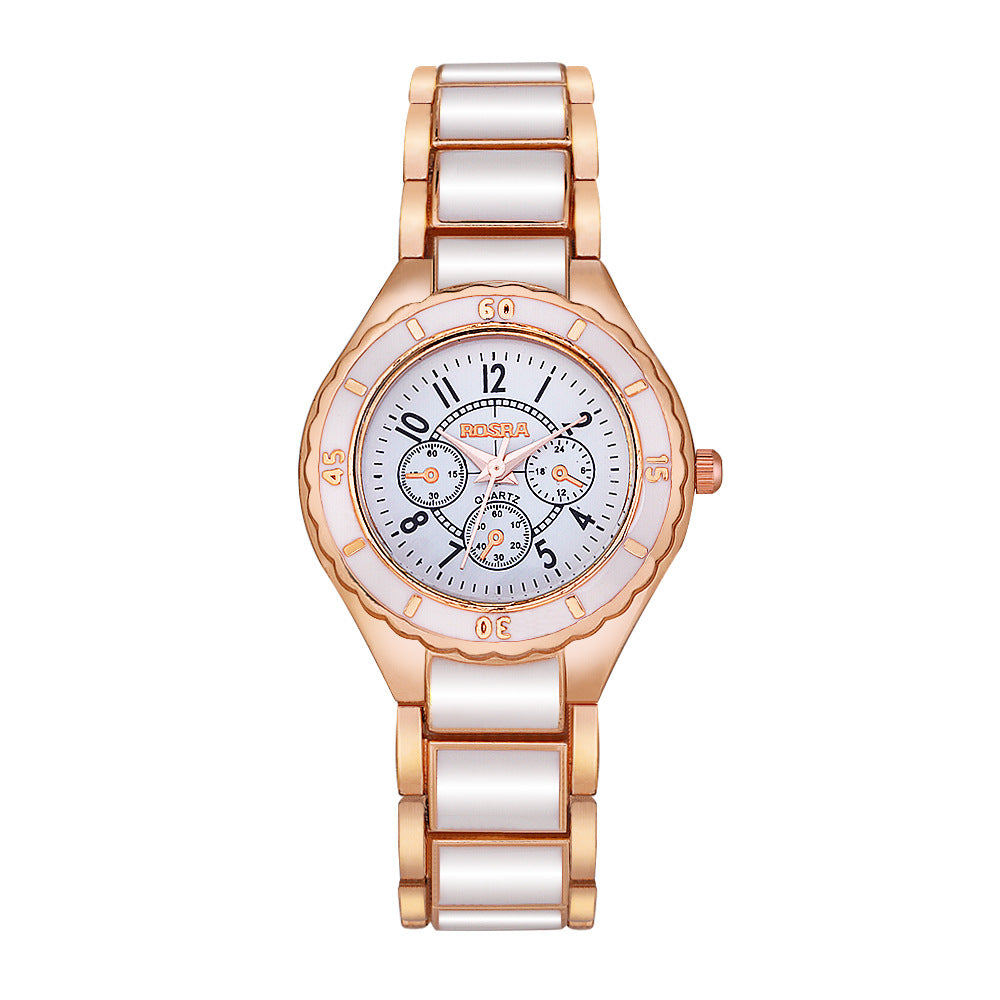 Fashion women's watchFactory in Stock Fashion Trend Steel Strap Couple Watch Promotion Korean Men's and Women's Couple Watches Quartz Watch