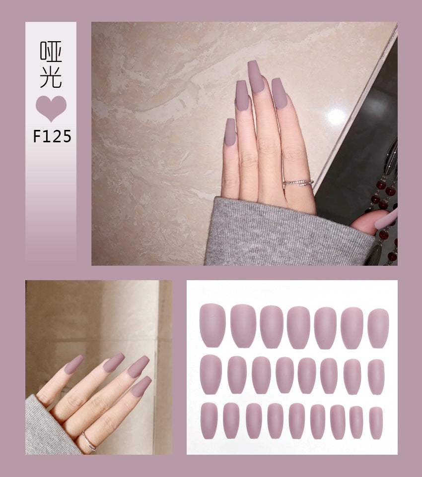 Fashion  nail Tina Manicure Long European and American Wear Manicure Scrub Ballet Fake Nail Tip Finished Product Nail Tip Manicure Implement Collection
