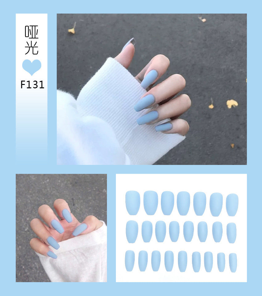Fashion  nail Tina Manicure Long European and American Wear Manicure Scrub Ballet Fake Nail Tip Finished Product Nail Tip Manicure Implement Collection