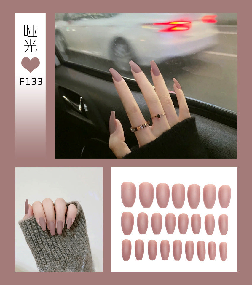 Fashion  nail Tina Manicure Long European and American Wear Manicure Scrub Ballet Fake Nail Tip Finished Product Nail Tip Manicure Implement Collection