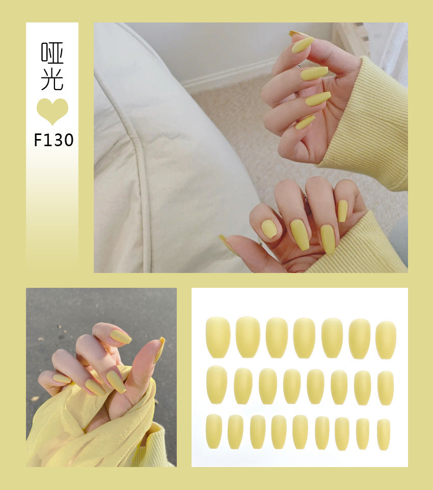 Fashion  nail Tina Manicure Long European and American Wear Manicure Scrub Ballet Fake Nail Tip Finished Product Nail Tip Manicure Implement Collection