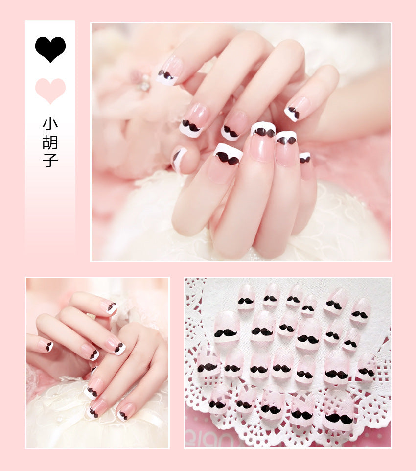 Fashion  nail Tina Finished Nail Beauty Nail Patch 24 Pieces Fake Finger Finished Nail Cute Patch Finished Product Collection