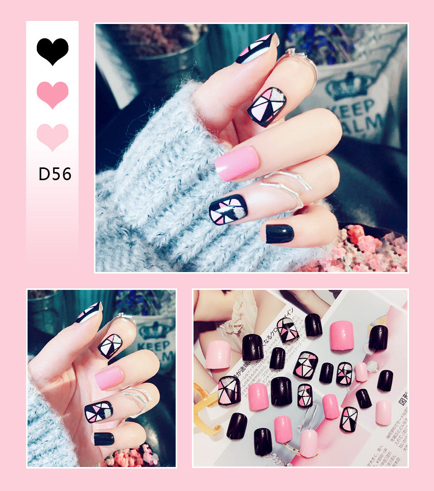 Fashion  nail Tina Finished Nail Beauty Nail Patch 24 Pieces Fake Finger Finished Nail Cute Patch Finished Product Collection